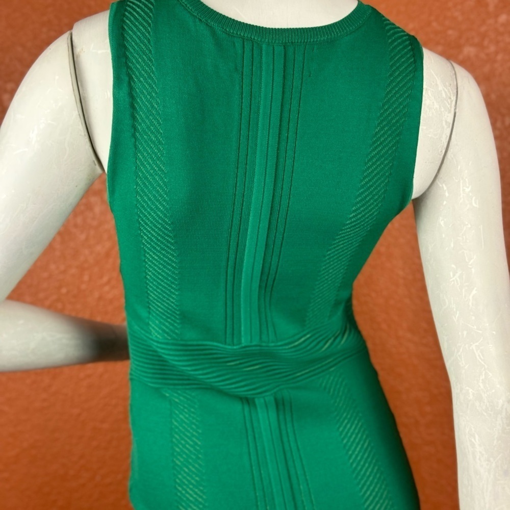 Gabrielle Union Green Ribbed Sleeveless Bodycon Sweater Dress Size Large. A7 - Picture 13 of 17